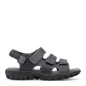 Green Comfort Herresandal med 3 velcro remme sort 