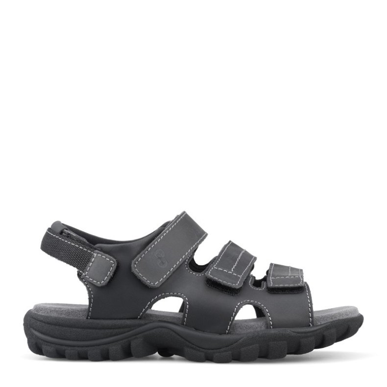 Green Comfort Herresandal med 3 velcro remme sort 