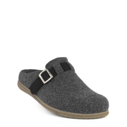 New Feet hjemmesko i filtet uld med sp�nde Antracitgr�