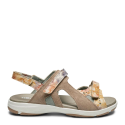 New Feet Damesandal med to velcrob�nd og justerbar h�lstrop 