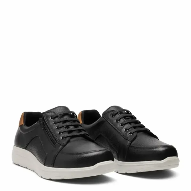 New Feet Herresko med snre og lynls Sort