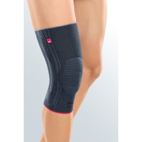 Medi knbandage med patella silikonering Genumedi Silver
