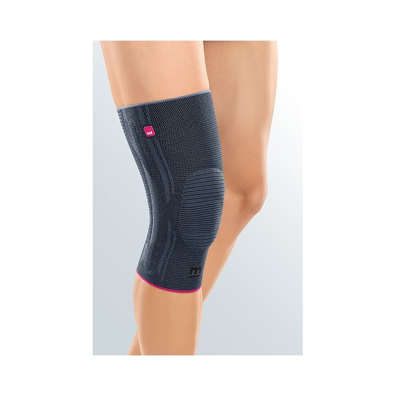 Medi kn�bandage med patella silikonering Genumedi Silver
