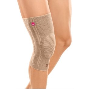 Medi kn�bandage med patella silikonering Genumedi Sand
