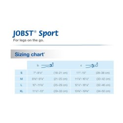 JOBST Sport kompressionsstrmpe til trning kl. 1, 15-20 mmHg