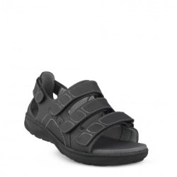 New Feet Herresandal med velcro Sort